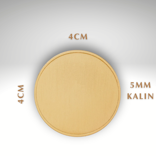 Kişiye Özel Lazer Kazımalı Pirinç Hatıra Coin